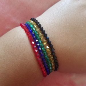 5 for $10 | Handmade Bicone Crystal Bracelets